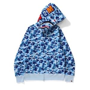 BAPE WGM Shark Blue Hoodie